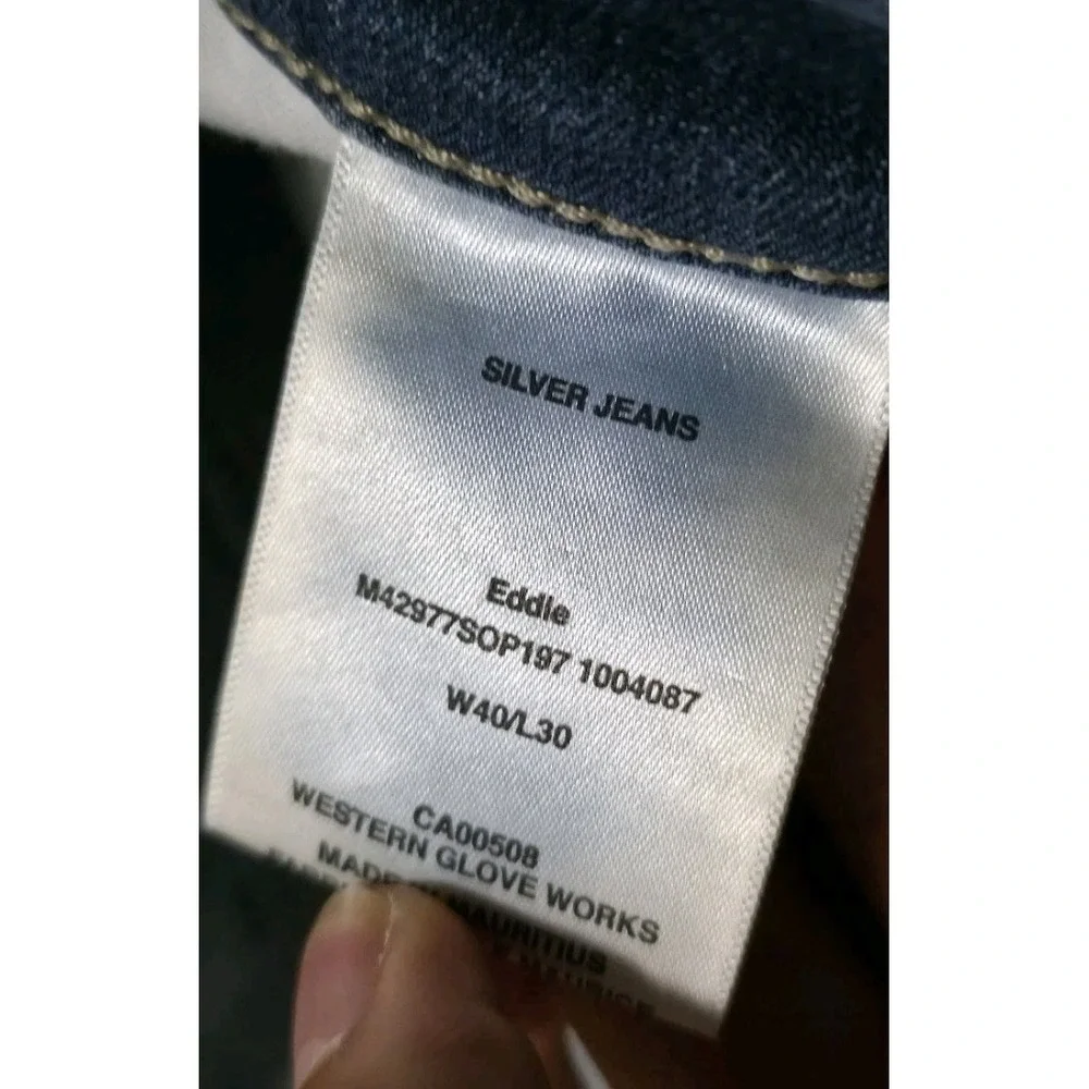 SILVER Jeans Mens 40 x 30 EDDIE Big & Tall Relaxed Fit Tapered Leg Fit Blue NEW
